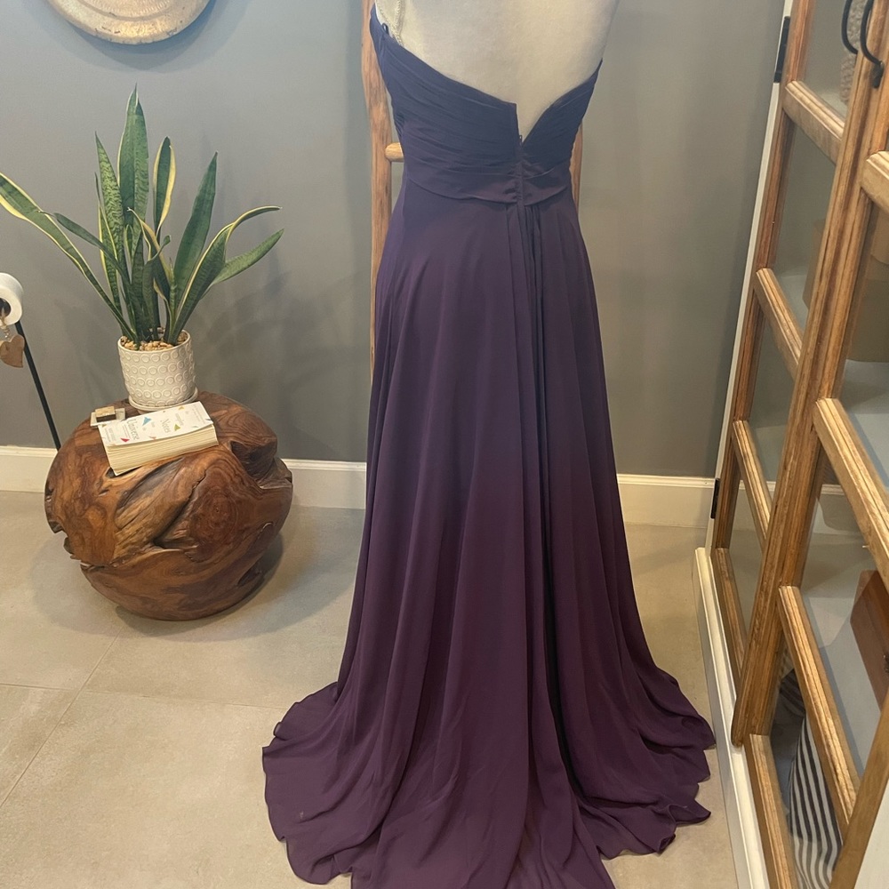 Allure Bridals Purple evening gown with rhinestone detail